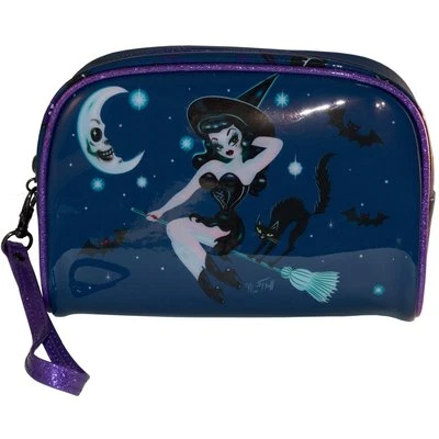 Bolso de Maquillaje Kreepsville 666 Damas Niñas Hex Gatito Bruja Por Miss Fluff Horror Foto 1 de 2