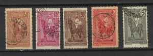 Madagascar RF 1931-40 le Général Galliéni un lot de 5 timbres oblitérés /TR9538 - Imagen 1 de 1