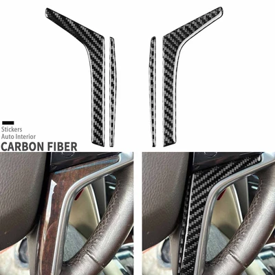 Cubierta de barbilla de volante de fibra de carbono real para Cadillac XTS 2013-2019 Foto 1 de 4