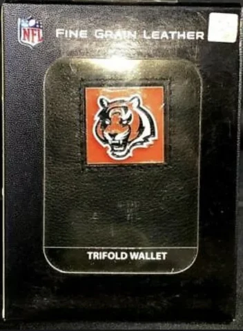 NFL Cincinnati Bengals Fine Grain Tri-fold Leather wallet Cover