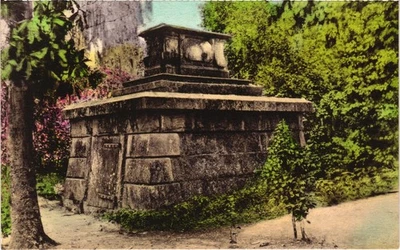 The Mausoleum Middleton Place Gardens Charleston SC Hand Colored Postcard 1940s - Image 1 of 2