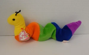 Ty * Beanie Babies ~ 'Inch' The Worm * 1995 * w/Faded Hang Tag - Picture 1 of 9