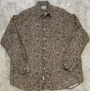 De Colección Lucky Brand 100% Lino Manga Larga Con Botones Para Hombre XL - Imagen 1 de 7