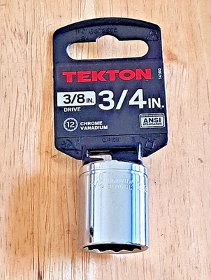 1 TEKTON 14160 3/8 Inch Drive x 3/4 Inch Shallow Socket 12-Point FREE SHIPPING - Image 1 of 4