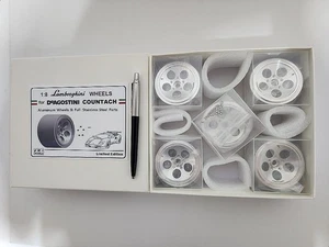 CERCHI IN ALLUMINIO 1/8 LAMBORGHINI COUNTACH LP500S per DeAGOSTINI no pocher - Foto 1 di 4