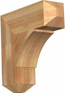 Ekena Millwork BKT06X20X20THR04RWR 20"D x 20"H, 4"W Douglas Fir (Rough Sawn) - Picture 1 of 12