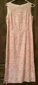 LAURA ASHLEY Vintage 8 Dress Silk Floral Pastel Pink Event Romantic Spring - Picture 1 of 14