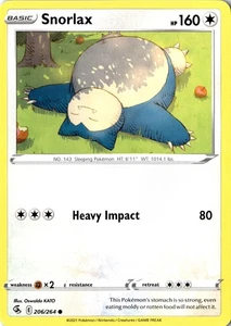 Tarjeta Pokémon Snorlax 206/264 Common SV Fusion Strike LP - Imagen 1 de 2