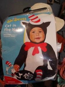 DR. SEUSS CAT IN THE HAT COSTUME SIZE 6 TO 12 MONTHS NO HOOD/HAT - Picture 1 of 1
