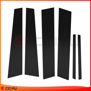 ?6X Set Fits 06-11 Honda Civic Black Pillar Posts Glossy Cover Door Trim Window - Picture 1 of 13