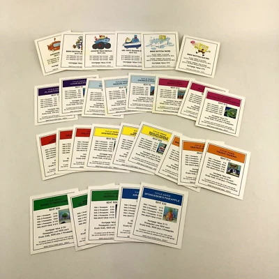 Monopoly Spongebob Squarepants 2005 Replacement Parts Pieces Property Titles - Image 1 of 4