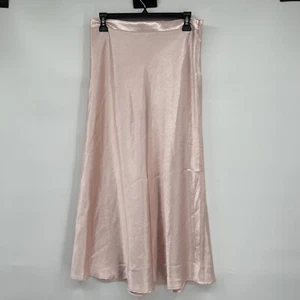 Double Zero Skirt Women’s Size Large Pink Long Flowy Satin Preppy Princess - Picture 1 of 7