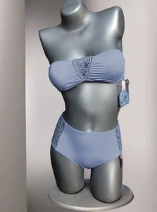 Victoria's Secret Macrame High Waist push Up Bandeau Bikini Set S US - Picture 1 of 5