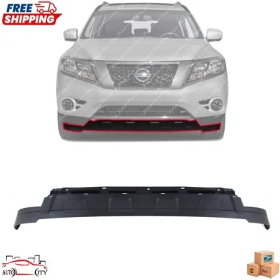 Fits 2013-2016 Nissan Pathfinder New Front Bumper Lower Spoiler Textured Plastic - Image 1 of 4