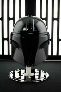 Black Steel Mandalorian Helmet LARP Medieval The Mandalorian Star Wars Helmet - Picture 1 of 5