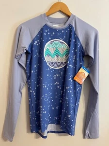 Columbia Kids &-Baby Sandy Shores printed Long Sleeve Sunguard Violet XL - Picture 1 of 3