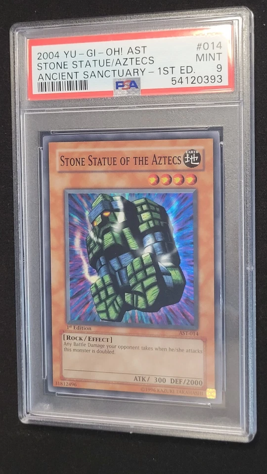 Yugioh! Stone Statue of the Aztecs AST - 014 Super Rare 1st Edition PSA 9 Mint - Image 1 of 1