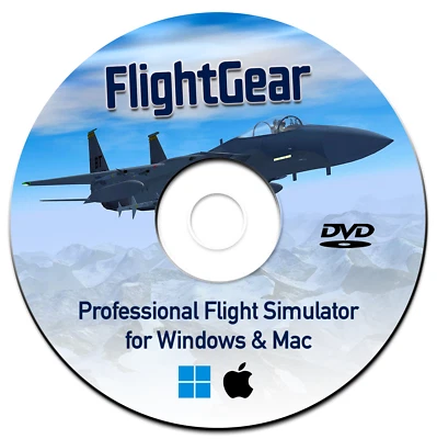 FlightGear 2023 -Professional Flight Simulator Plane Video Game-Windows/MAC-DVD - Image 1 of 4