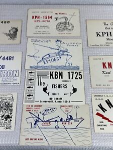Vintage QSL Radio Cards Amateur Radio QSL Cards Lot Kansas Radio Card Lot 10 WOW