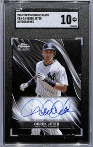 2024 Topps Chrome Black #CBA-DJ Derek Jeter SGC 10 Gem Auto Yankees - Picture 1 of 2