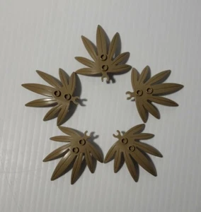 LEGO 6 x 5 Hojas de Planta Hoja de Espada con Clip O Abierto BRONCEADO OSCURO (x5) 10884 PIEZAS NUEVAS - Imagen 1 de 6