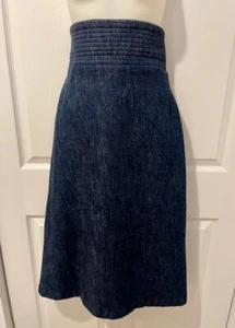 Dries Van Noten Designer High-Waist Denim Jean A-Line Skirt – Size 40 (S/M) - Picture 1 of 5
