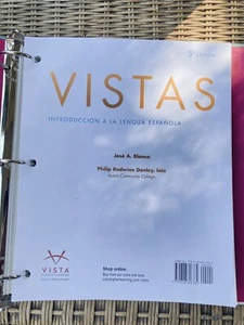 VISTAS:INTRO...(LOOSELEAF)-TEXT - Loose Leaf By JosÃ© A. Blanco - GOOD - Picture 1 of 1