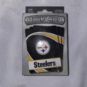 Masterpieces NFL Pittsburgh Steelers Playing Cards Black NEW Officially Licensed - Picture 1 of 4
