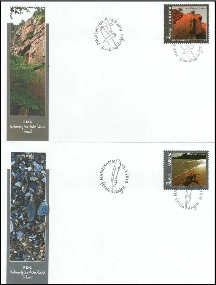 Nature Eckero Sund Rocks Nice Landscape Europe Aland Finland 2 Mint FDC 2010 - Image 1 of 1
