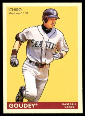 Tarjeta de béisbol Ichiro Suzuki Seattle Mariners #174 2009 Upper Deck Goudey Foto 1 de 2