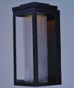 Maxim Lighting Salon 1 Light Black Integrated LED Outdoor Wall Lantern Sconce - Picture 1 of 5