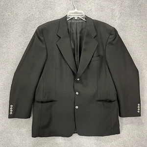 Gianfranco Ruffini Blazer Mens 44 R Black wool Coat Suit Jacket 3 Button - Picture 1 of 19