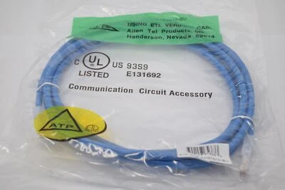NEW ALLEN TEL ATG1010-BU Cat 6A 10Gb Patch Cable, 10 ft., Blue - Image 1 of 3