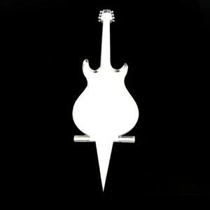 Electric Guitar Cake & Cupcake Toppers, Many Colours & Sizes, Plain or Engraved - Picture 1 of 5