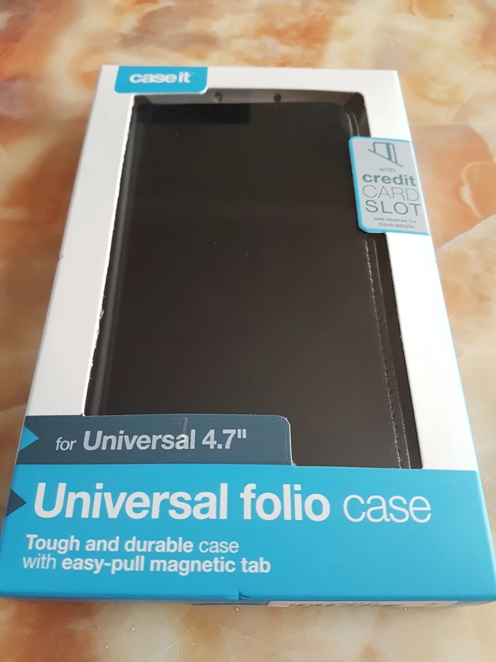  Folio Phone Case CASE IT universal  Black up to 4.7 " - Image 1 of 4