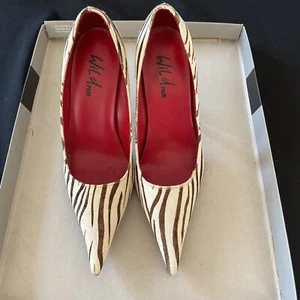 Wild Pair Damen Heels - cremebraun Zebramuster! Größe 6,5 - Bild 1 von 9