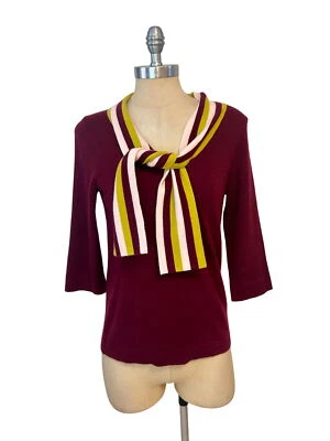 Boden Ellie Wool Cashmere Blend Tie Neck Sweater Womens Size 6 - Image 1 of 4