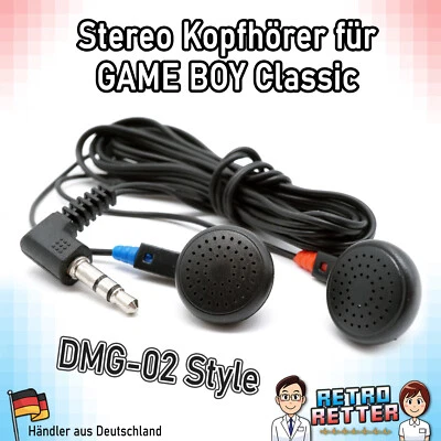 Stereo Headphones for Nintendo GameBoy Classic Replacement Headphones DMG-02 Style - Image 1 of 4