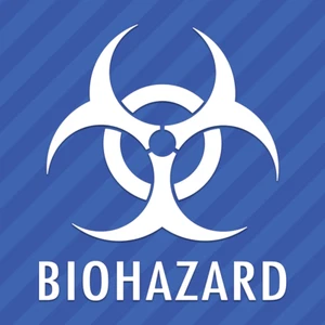 Biohazard Symbol With Text Vinyl Decal Sticker - Picture 1 of 2