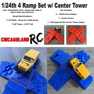 JDI 1/24 SCALE RC CRAWLER RAMP SET AXIAL SCX24 ENDURO 1/18 OBSTICLE COURSE BLUE - Picture 1 of 7