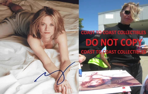 Meg Ryan signed, autographed Sexy 8x10 Photo, COA, with Exact Proof Cover