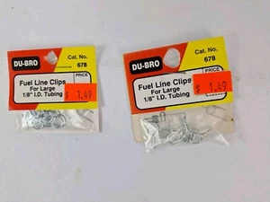 Lot of 2 DUBRO #678 Fuel Line Clips for Lrge 1/8" I.D. Tubing RC Airplane Remote - Picture 1 of 3