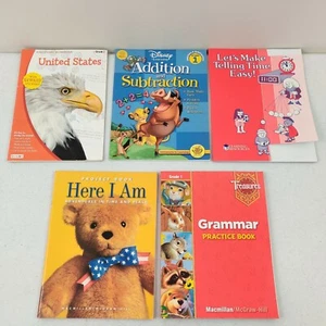 Lot of 5 Teacher or Homeschool Books 1st Grade Grammar Math Time History Crafts - Picture 1 of 7