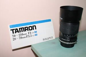 Zoom Tamron 70-210 mm + bague Minolta MD