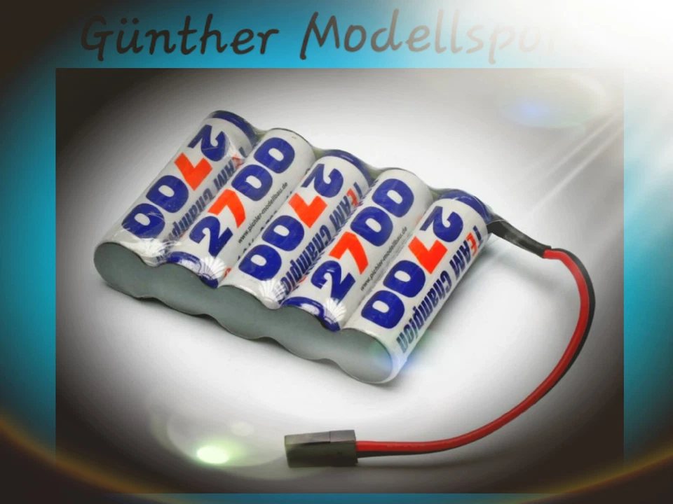 NiMH AA Empfängerakku Team Champion 2700 - 6,0V, C9508 Günther Modellsport - Bild 1 von 1