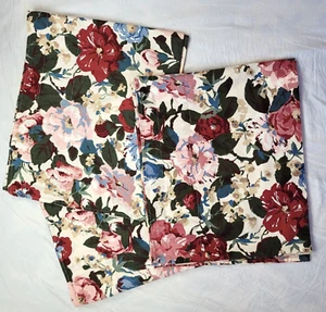 Waverly Red Blue Pink Large Floral Valances Set of 3 76x15 each Blouson Cotton - Picture 1 of 8