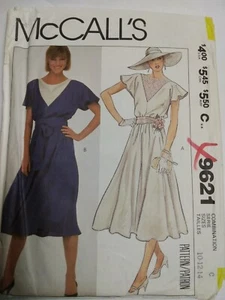 Dress Wedding Evening Event Simple 10 12 14 McCalls 9621 Sewing Pattern UC VTG - Picture 1 of 6