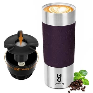 Travel Coffee Mug Spill Proofupgraded 17 Oz Travel Mug With 360drinking Liddoubl - Picture 1 of 8