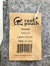 Root Pouch 3 Gallon Grow Bags 25 Pack Fabric For Soil & Hydroponics Growing Pots