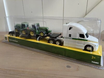 John Deere Hauler Semi Truck w/ 2 Tractors on Trailer – TOMY – New in Box Toy - Image 1 of 4